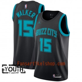 Charlotte Hornets Trikot Kemba Walker 15 2018-19 Jordan Brand City Edition Schwarz Swingman - Kinder